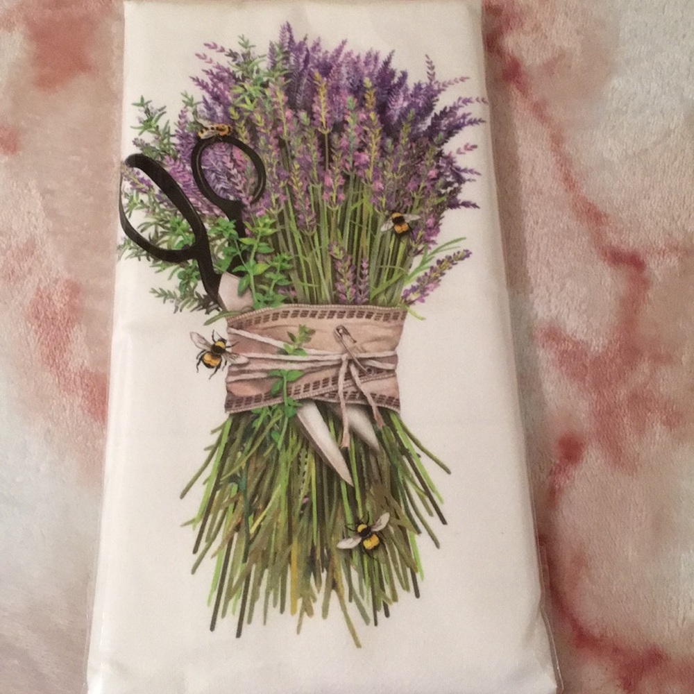 Lavender Bundle Designer Flour Sack Dish Towel NWT